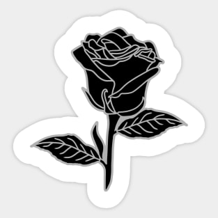 Black Rose Sticker